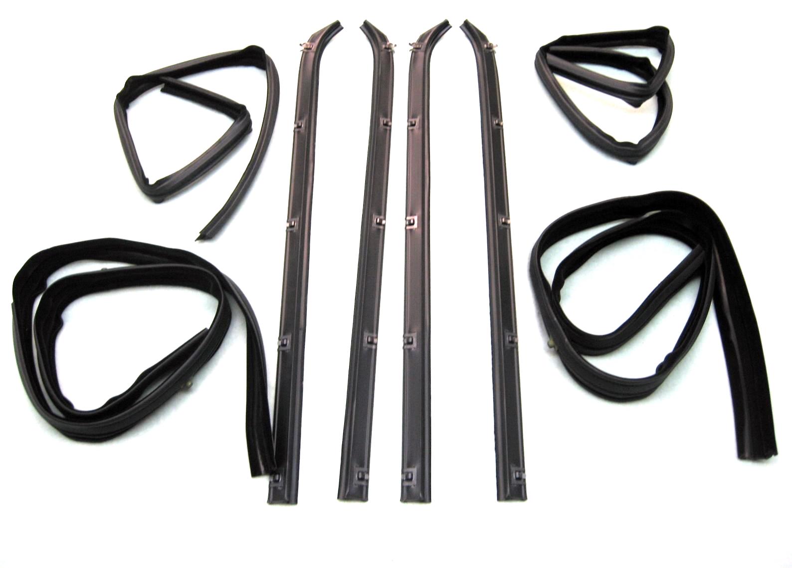 KD1002A Dodge 1980-1993 Fullsize Pickup, Ramcharger Belt Channel Kit Front Inner & Outer DS & PS - Weather Strip Depot