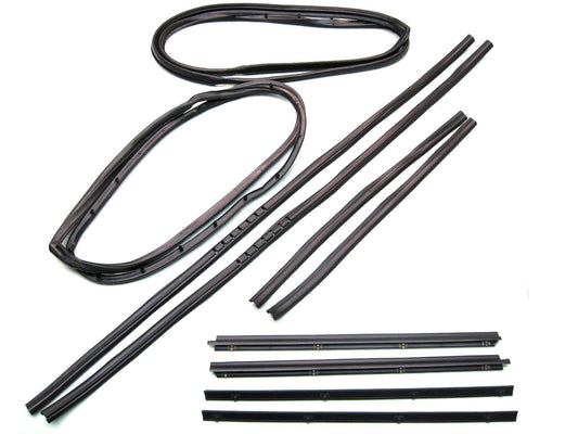 KD2010 Jeep 1976-1986 CJ7, CJ8 Scrambler Belt Channel Seal Kit with Movable Vent - Weather Strip Depot