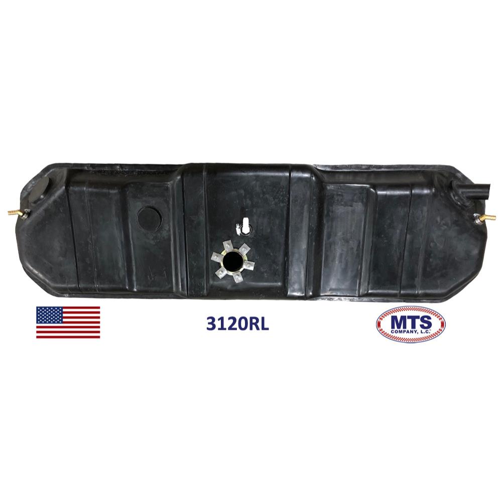 1969-1975 International Harvester 15-Gallon Right Side (Fender Fill) Plastic Fuel Tank with Emission Fittings