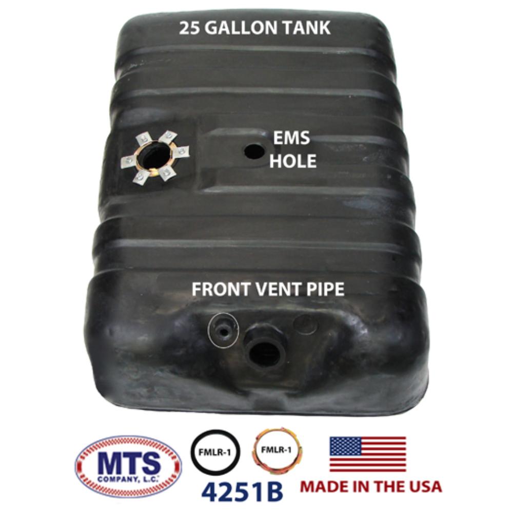 1979 Ford Full-Size Bronco 25-Gallon Plastic Fuel Tank (Front Vent Pipe)

