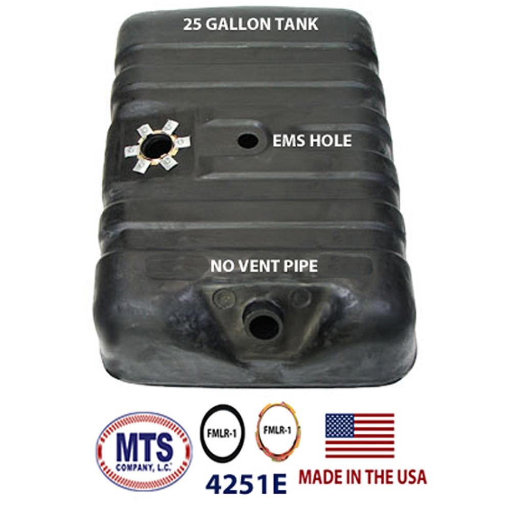 1980-1983 Ford Full-Size Bronco 25-Gallon Plastic Fuel Tank (Emission Hole - No Internal Vent Pipe)

