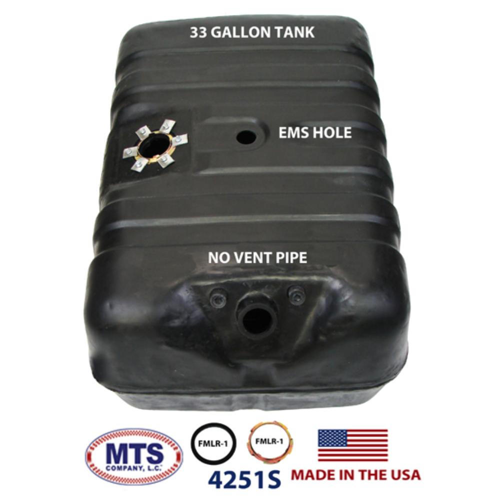 1980-1986 Ford Full-Size Bronco 33-Gallon Plastic Fuel Tank (Emission Hole - No Internal Vent Pipe)

