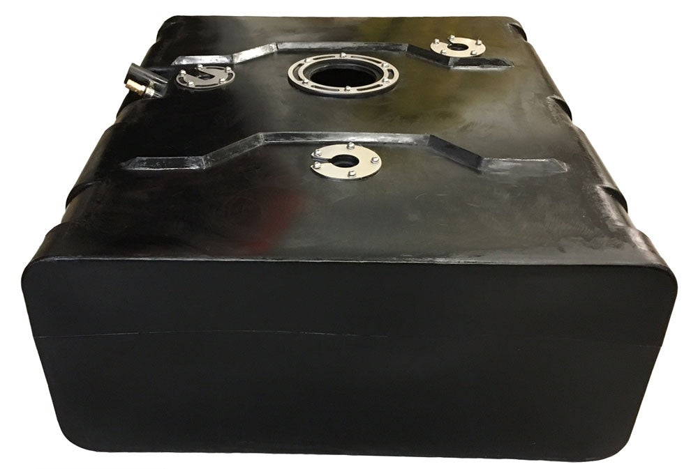 4855A Rear Plastic DIESEL Fuel Tank, 1999-2010 Ford E-450 Super Duty Cutaway, Stripped Chassis, 55 Gallon