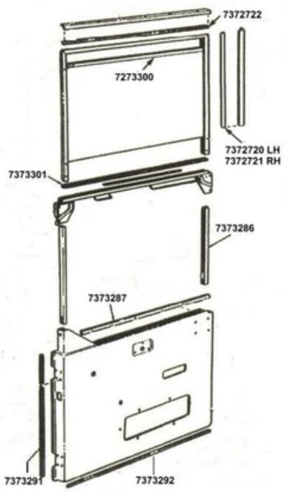 7373325 Windshield Glass Rubber Weatherstrip for M37 M35A2 M35A3 M54A2 M809