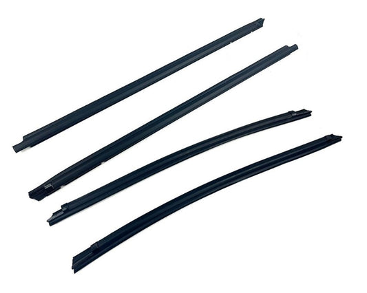 Front & Rear Outer Belt Weatherstrip Kit 4pc, 2005-2015 Toyota Tacoma Crew Cab