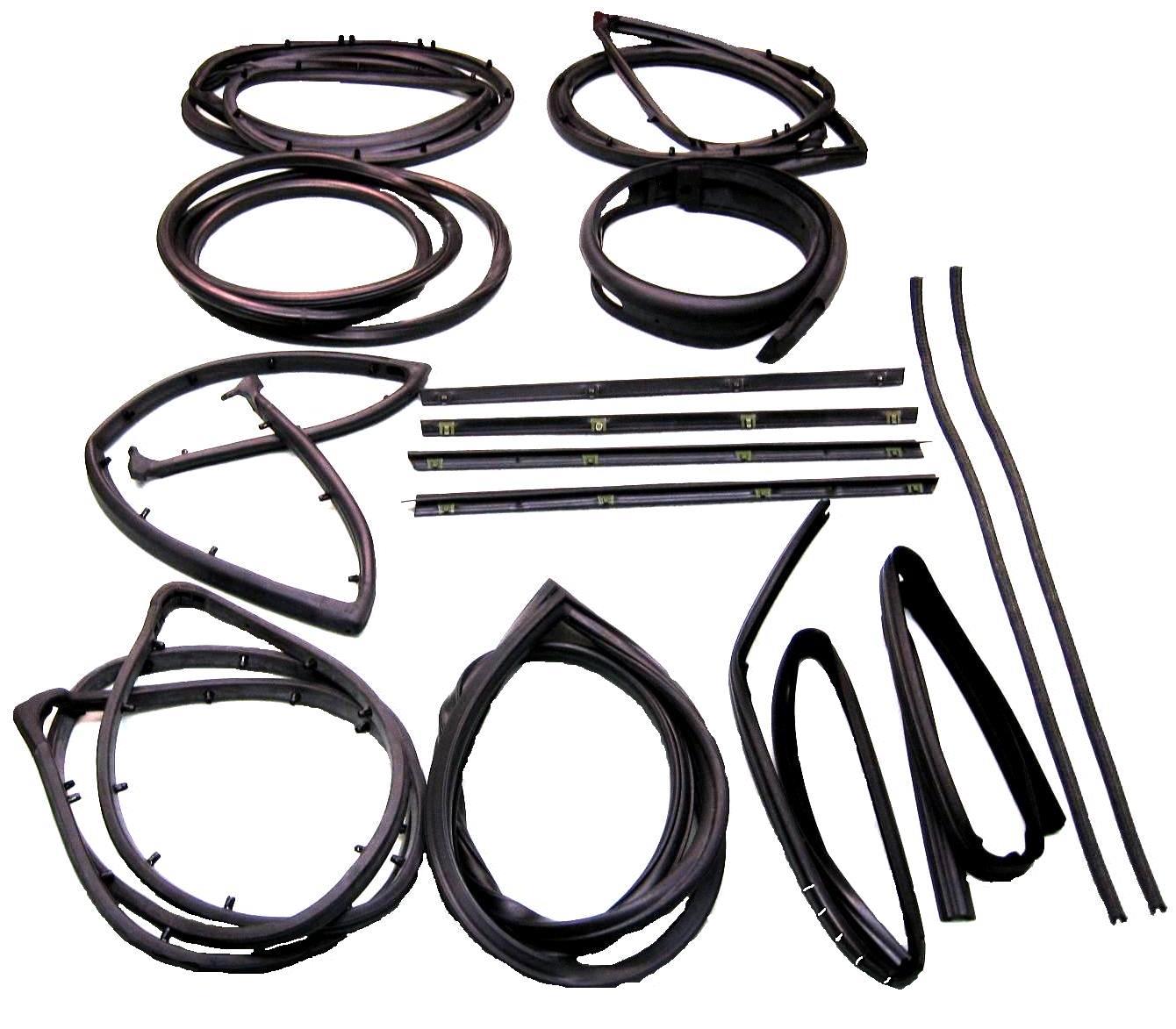 KD4006 Jeep 1976-1986 CJ5, CJ7, CJ8 Scrambler Weatherstrip Kit with Stationary Vent - Weather Strip Depot