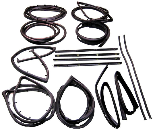 KD4006 Jeep 1976-1986 CJ5, CJ7, CJ8 Scrambler Weatherstrip Kit with Stationary Vent - Weather Strip Depot